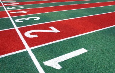 Athletic Track Markings with Numbers clipart