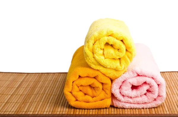 Ręcznik styl spa z bambusa — Zdjęcie stockowe