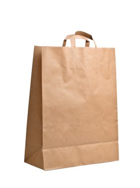 Paper Bag isolated on white clipart