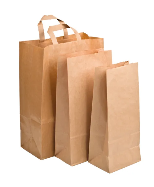 Paper Bags isolated on white — Stock Photo, Image