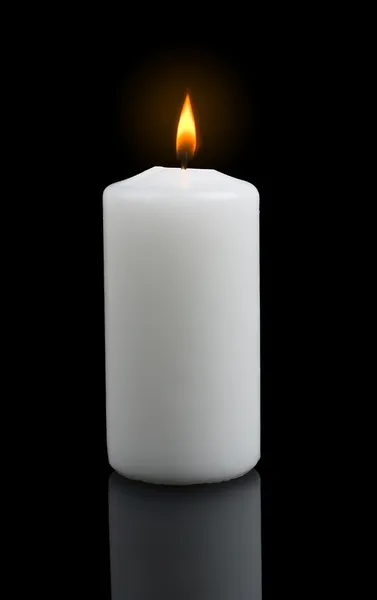 Closeup of burning candle — Stock Photo, Image