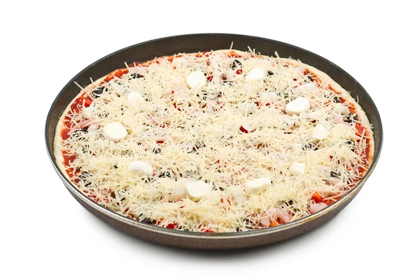 Pizza cruda — Foto Stock
