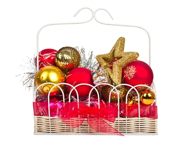 Christmas decorations on white background — Stock Photo, Image