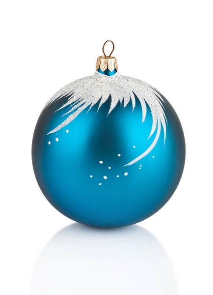 Μπλε Χριστούγεννα διακόσμηση μπάλα — Φωτογραφία Αρχείου