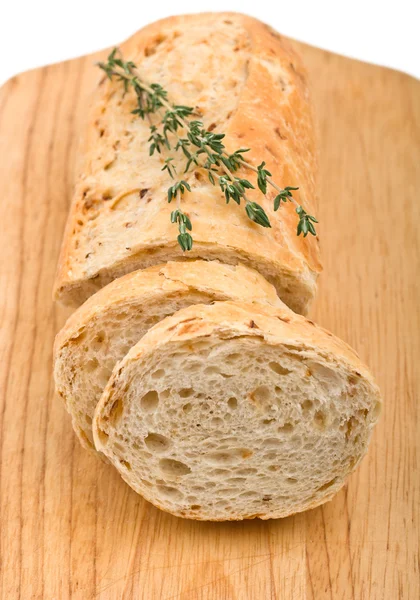Pão fresco baguete close-up — Fotografia de Stock