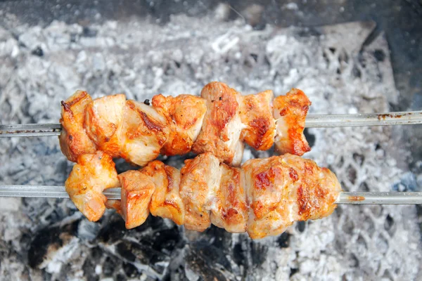 Meat on skewer. — Stock Photo, Image