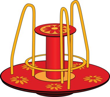 Roundabout . Cartoon clipart