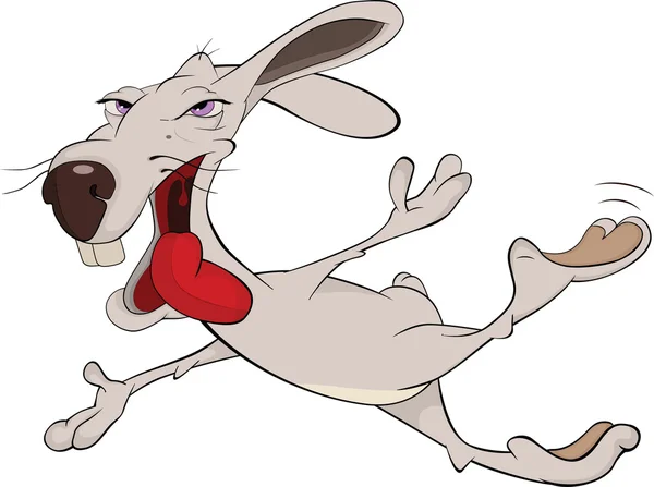 陽気な hare.rabbit.cartoon — ストックベクタ