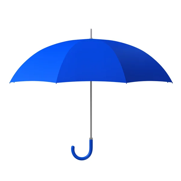 Modrý deštník, samostatný — Stock fotografie