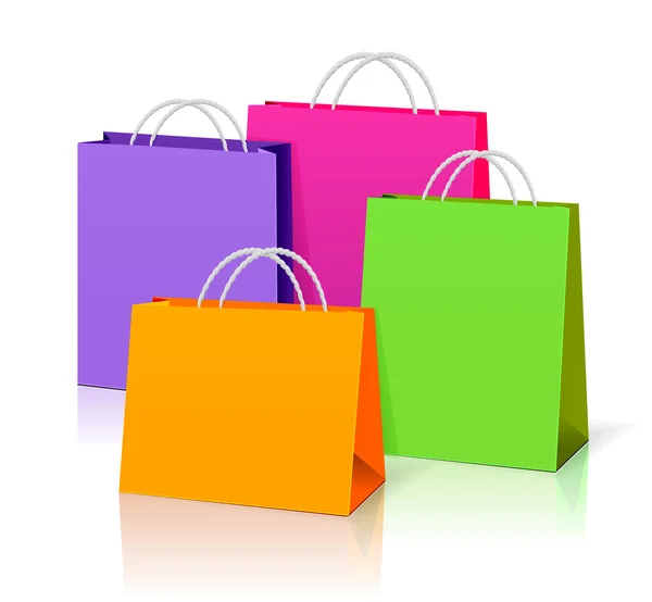 Color paper bags — Stock Vector