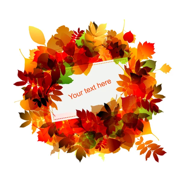 A hely a szöveg őszi keret — Stock Vector