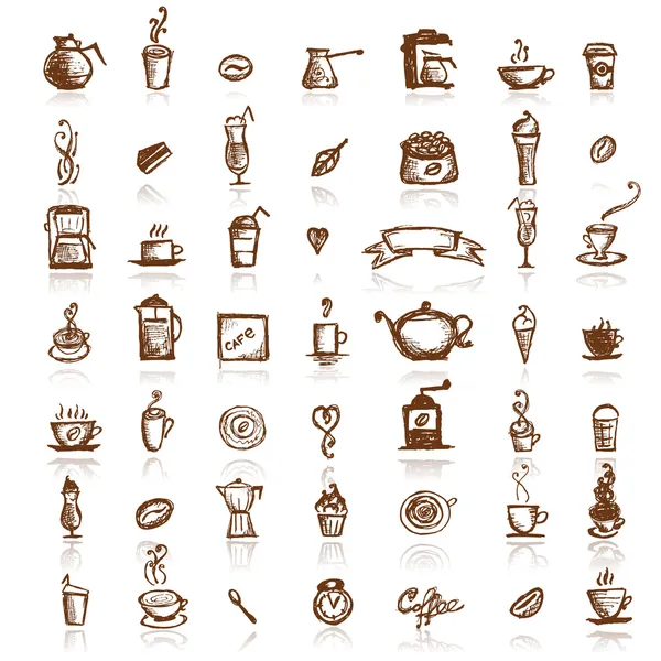 Elementi di design per l'azienda del caffè — Vettoriale Stock