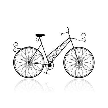 Female bicycle for your design clipart