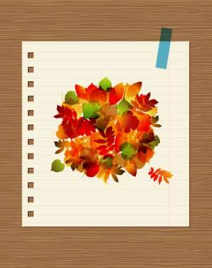 Autumn bouquet with leaf for your design clipart