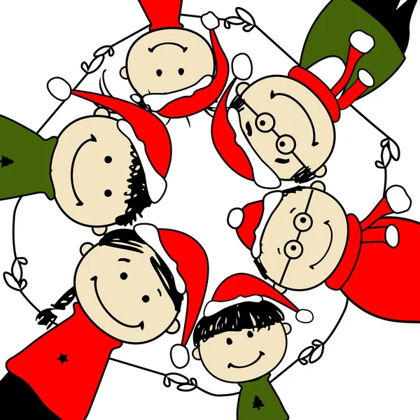 圣诞快乐 ！幸福家庭插图为您的设计的 — 图库矢量图片