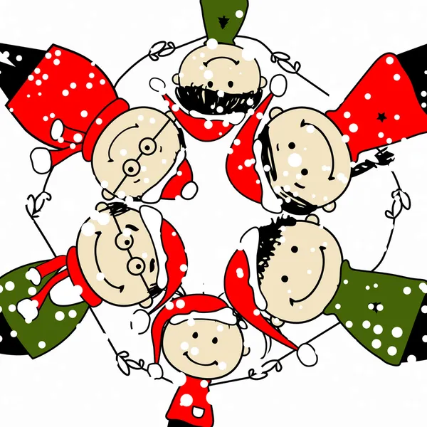 圣诞快乐 ！幸福家庭插图为您的设计的 — 图库矢量图片