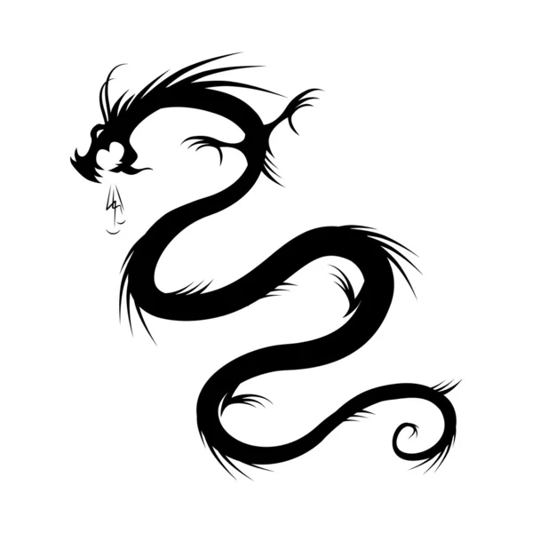 Illustration vectorielle de tatouage Dragon pour votre conception — Image vectorielle