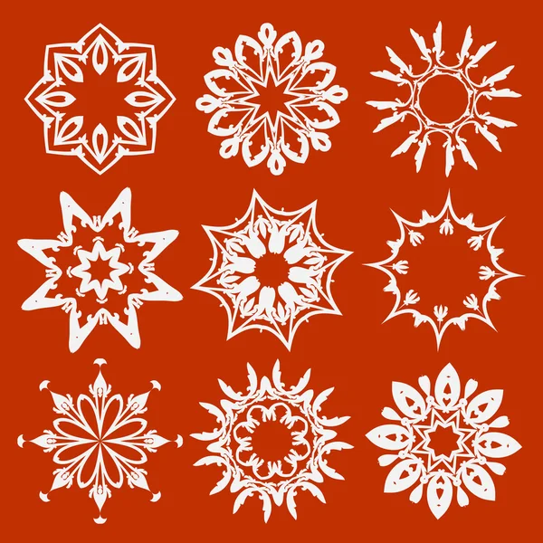 Floral and ornamental elements — Stock Vector