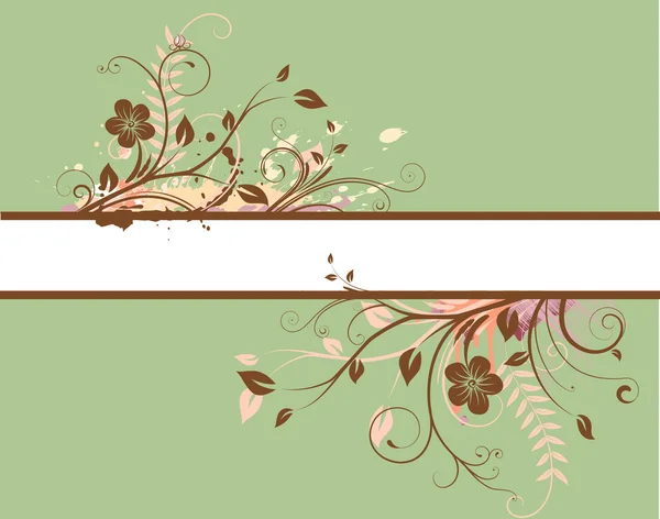 Blomsterdekorative banner – Stock-vektor