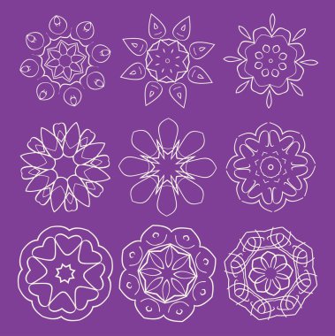 Floral and ornamental elements clipart