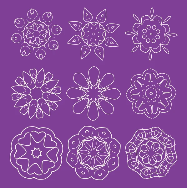 Éléments floraux et ornementaux — Image vectorielle
