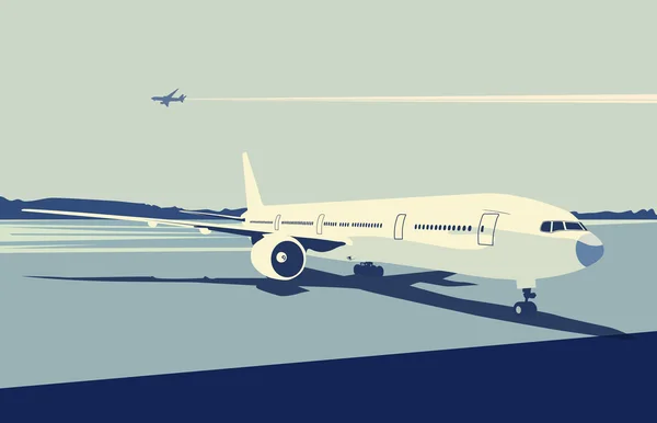 Aéroport urbain — Image vectorielle