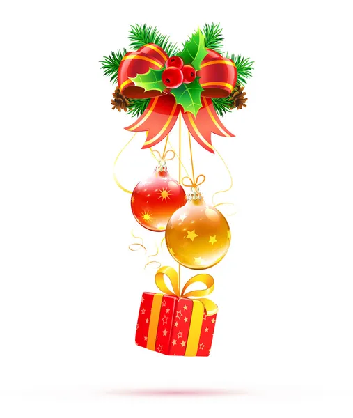 Kerst decoratieve samenstelling — Stockfoto