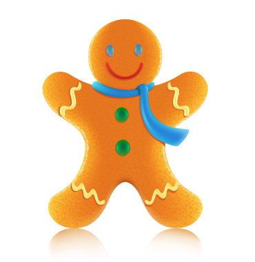 Gingerbread man cookie clipart