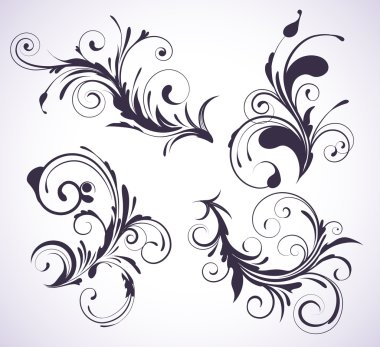 Floral elements clipart