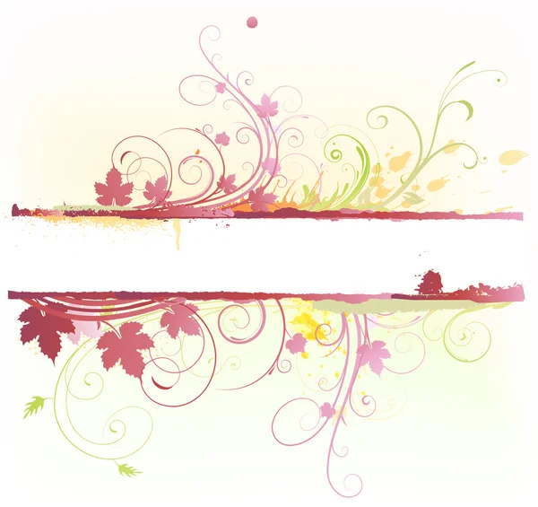 Bannière décorative florale — Image vectorielle