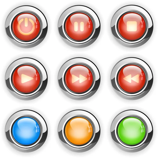 Круглые кнопки — стоковый вектор
