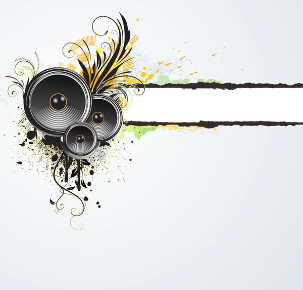Grunge 花卉抽象横幅 — 图库矢量图片