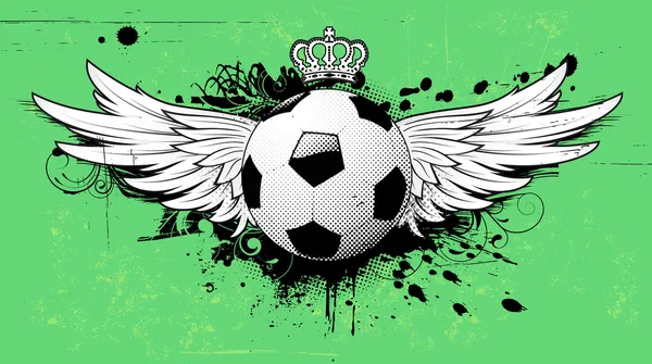 Fußballgrunge-Emblem — Stockvektor