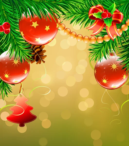 Jul dekorativa bakgrund — Stockfoto