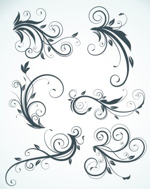 Floral elements clipart