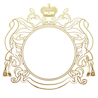 Luxury heraldic frame clipart