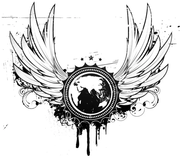 Escudo de armas Grunge — Archivo Imágenes Vectoriales