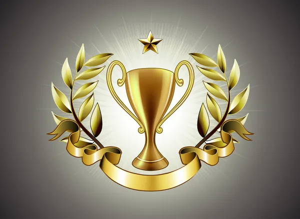 Goldener Pokal — Stockvektor