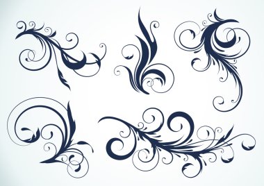 Floral elements clipart