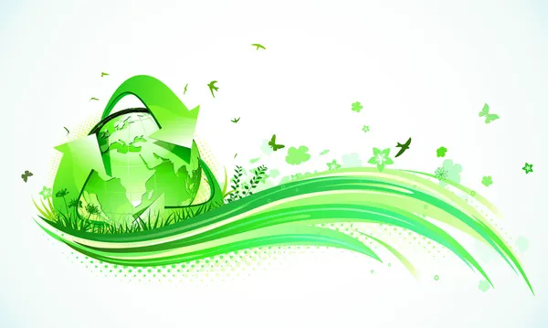 Zelená eco pozadí — Stockový vektor