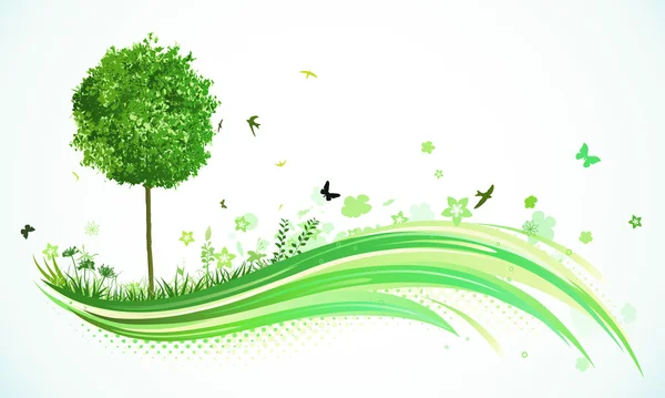 绿色生态背景 — 图库矢量图片