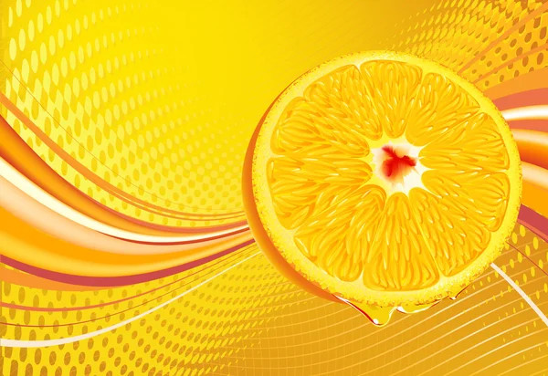 Φρέσκο ζουμερό πορτοκάλι — Διανυσματικό Αρχείο