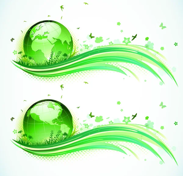 Groene eco achtergrond — Stockvector