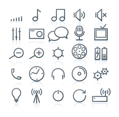 Multimedia Icons clipart