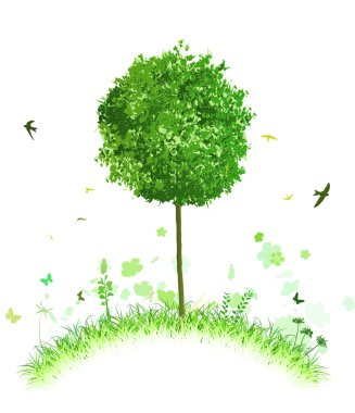 Green landscape clipart