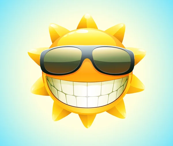Glad sommar sol — Stock vektor