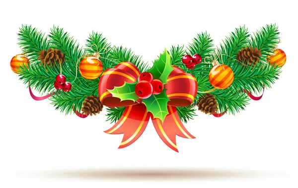 Natale composizione decorativa — Vettoriale Stock