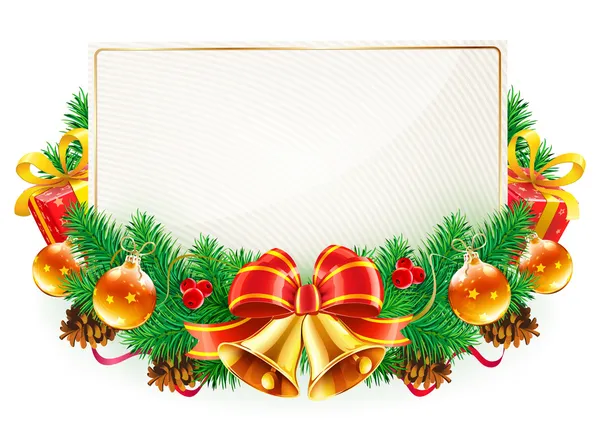 Kerstmis decoratief frame — Stockvector