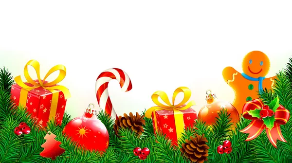 Weihnachten dekorative Hintergrund — Stockvektor