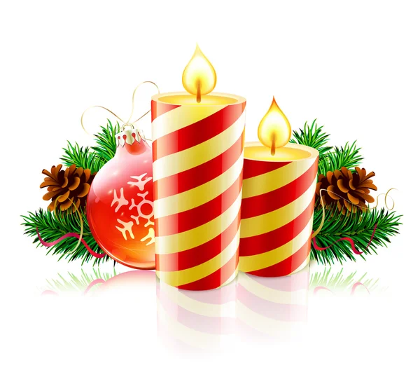 Boże Narodzenie dekoracyjnych kompozycji — Wektor stockowy